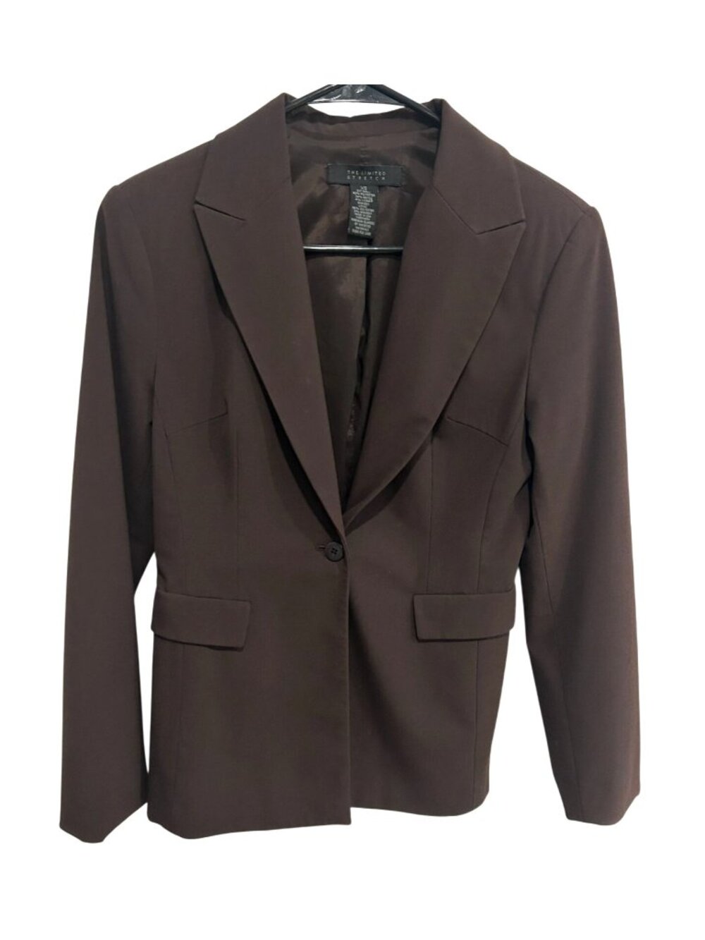 The Limited XS Brown Stretch Single Button Blazer Dark Academia Earth Tones